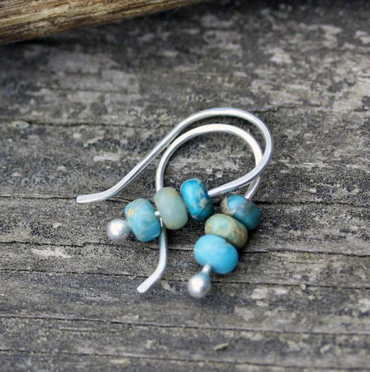 Turquoise Stack Bead Earrings | Amelia Bellrose Jewellery