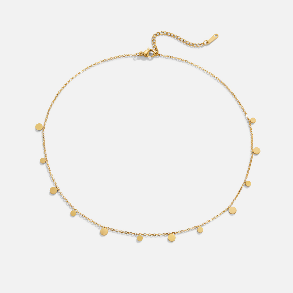 Disc Chain Gold Necklace | Amelia Bellrose Jewellery