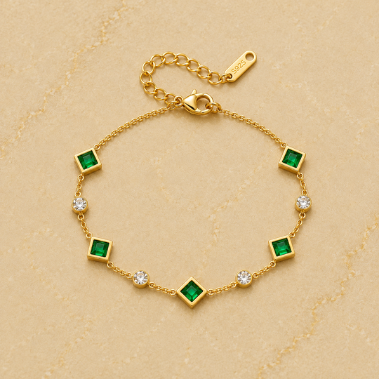 Crystal Station Gold Bracelet | Amelia Bellrose Jewellery