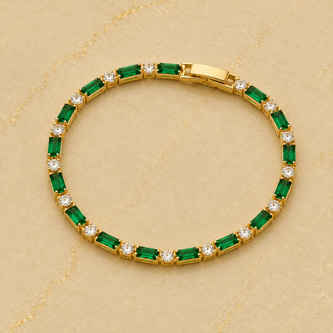 Baguette Crystal Tennis Bracelet | Amelia Bellrose Jewellery