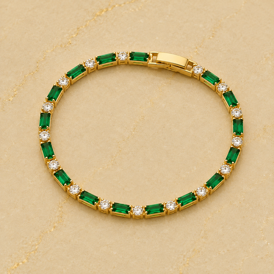 Baguette Crystal Tennis Bracelet | Amelia Bellrose Jewellery