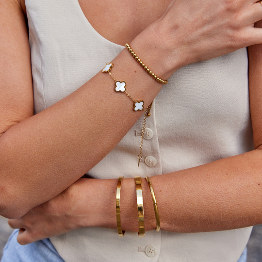 Classic Gold Bangle Bracelet | Amelia Bellrose Jewellery