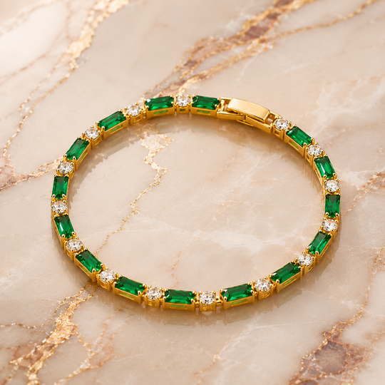 Baguette Crystal Tennis Bracelet | Amelia Bellrose Jewellery