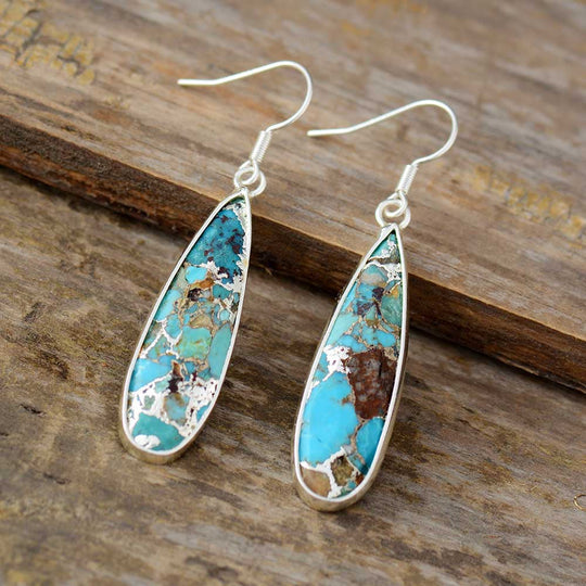 Turquoise Mosaic Teardrop Earrings | Amelia Bellrose Jewellery