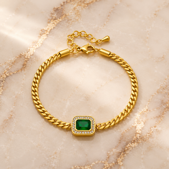 Halo Cuban Chain Bracelet | Amelia Bellrose Jewellery