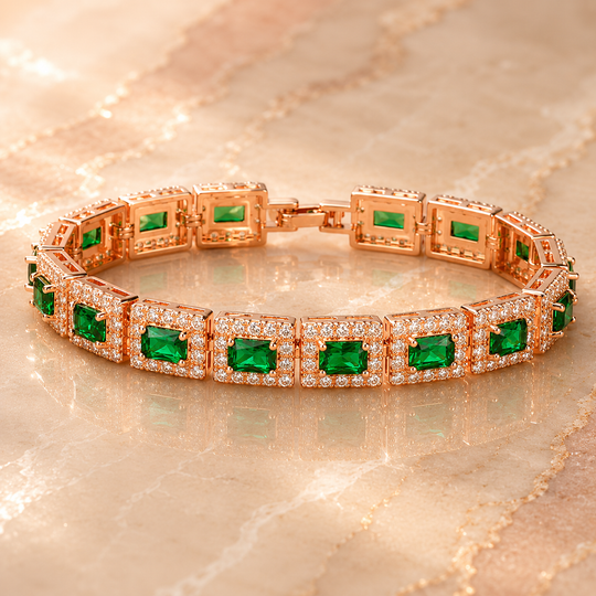 Halo Rose Gold Bracelet | Amelia Bellrose Jewellery