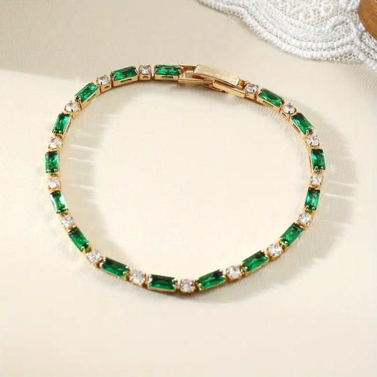 Baguette Crystal Tennis Bracelet | Amelia Bellrose Jewellery