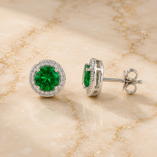Halo Stud Earrings | Amelia Bellrose Jewellery