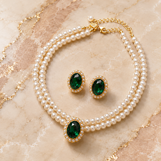 Pearl Jewellery Set | Amelia Bellrose Jewellery