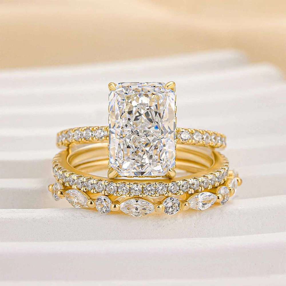 Jaily 3PC Wedding Ring Set