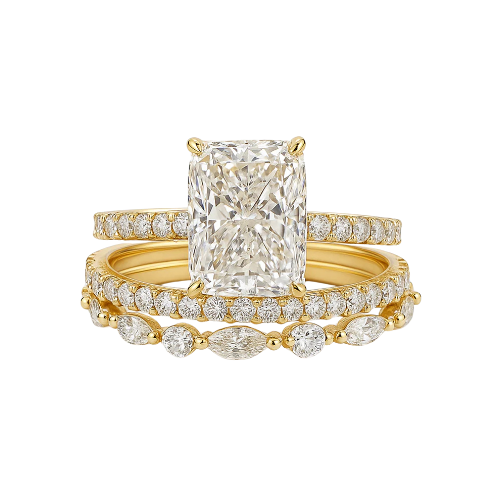 Jaily 3PC Wedding Ring Set
