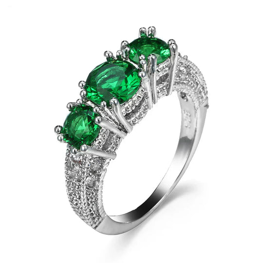 Crystal Pavé Silver Ring | Amelia Bellrose Jewellery