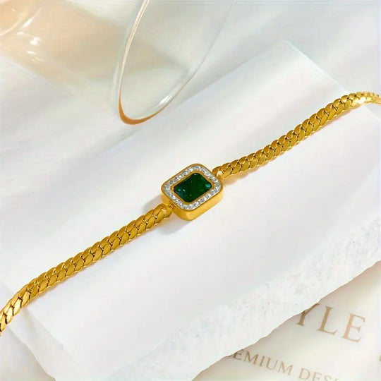 Halo Cuban Chain Bracelet | Amelia Bellrose Jewellery