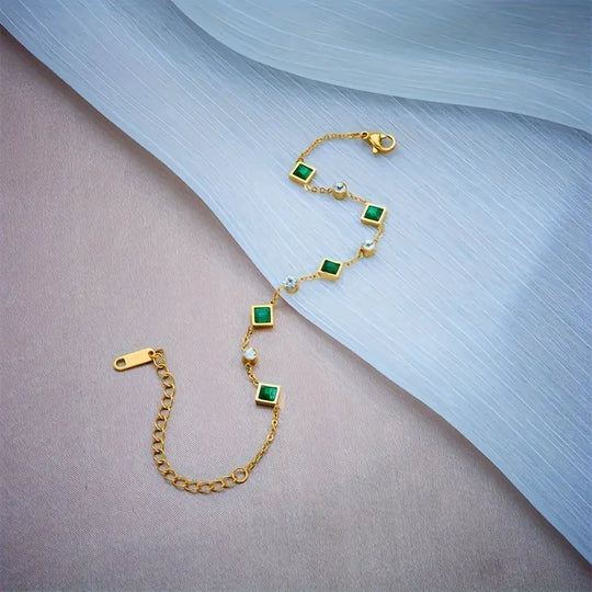 Crystal Station Gold Bracelet | Amelia Bellrose Jewellery