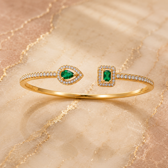 Open Gold Bangle | Amelia Bellrose Jewellery