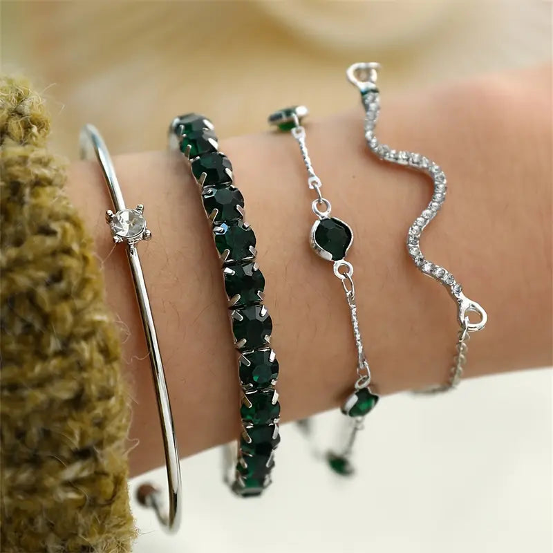 Crystal Multi-Style Bracelet Set | Amelia Bellrose Jewellery