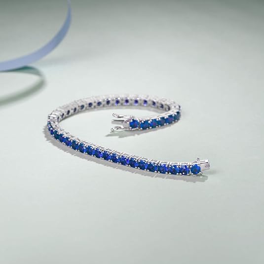 Blue Stone Tennis Bracelet | Amelia Bellrose Jewellery