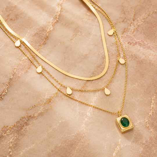 Layered Gold Chain Necklace Pendant | Amelia Bellrose Jewellery