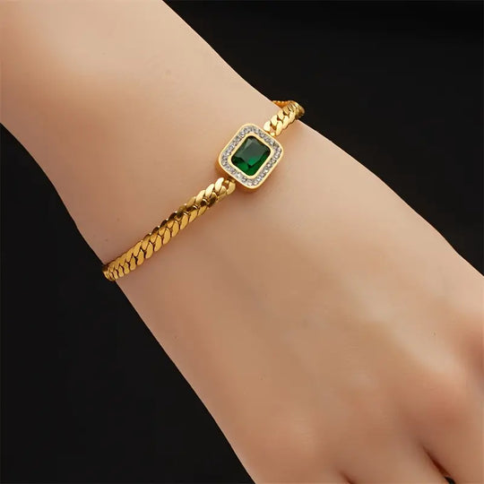 Halo Cuban Chain Bracelet | Amelia Bellrose Jewellery