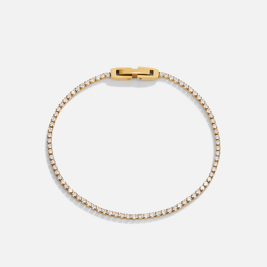 Gold Crystal Tennis Necklace | Amelia Bellrose Jewellery