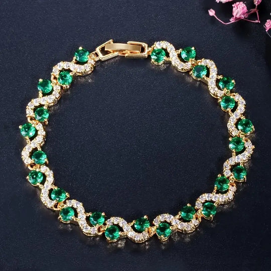 Wave Link Gold Bracelet | Amelia Bellrose Jewellery