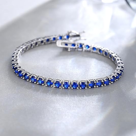 Blue Stone Tennis Bracelet | Amelia Bellrose Jewellery