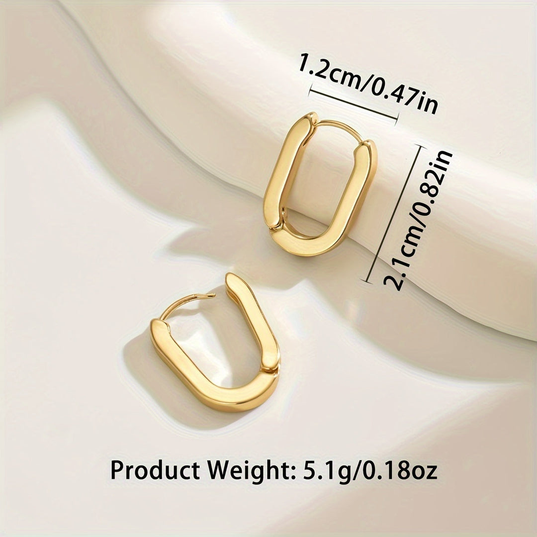 Oval Gold Hoop Earrings | Amelia Bellrose Jewellery