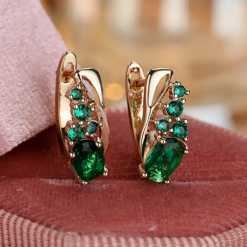 Cluster Drop Gold Earrings | Amelia Bellrose Jewellery