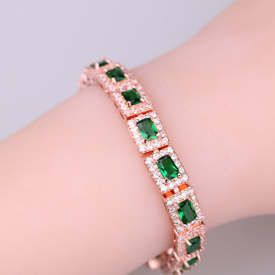 Halo Rose Gold Bracelet | Amelia Bellrose Jewellery