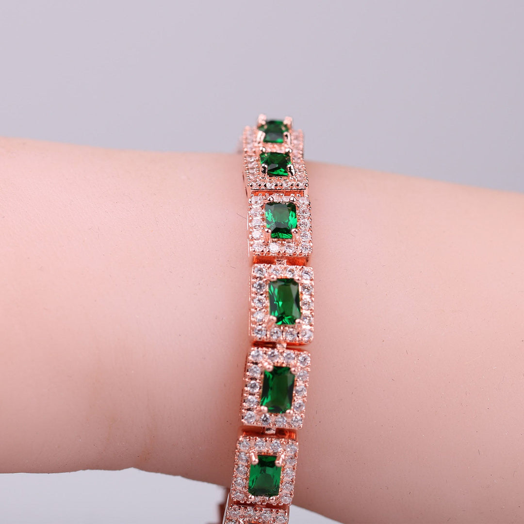 Halo Rose Gold Bracelet | Amelia Bellrose Jewellery