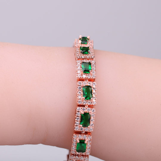 Halo Rose Gold Bracelet | Amelia Bellrose Jewellery