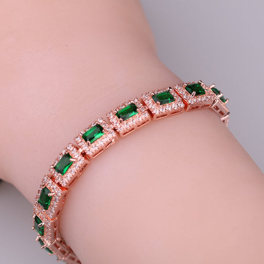 Halo Rose Gold Bracelet | Amelia Bellrose Jewellery