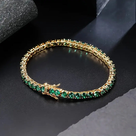 Full Tennis Gold Bracelet | Amelia Bellrose Jewellery