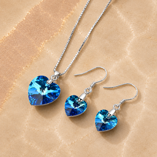 Blue Heart Jewellery Set | Amelia Bellrose Jewellery
