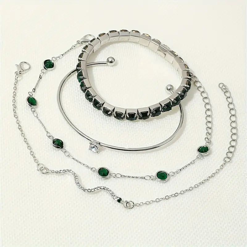Crystal Multi-Style Bracelet Set | Amelia Bellrose Jewellery