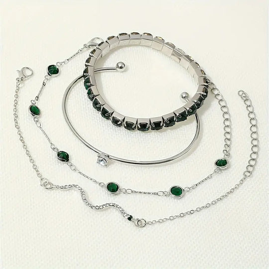Crystal Multi-Style Bracelet Set | Amelia Bellrose Jewellery