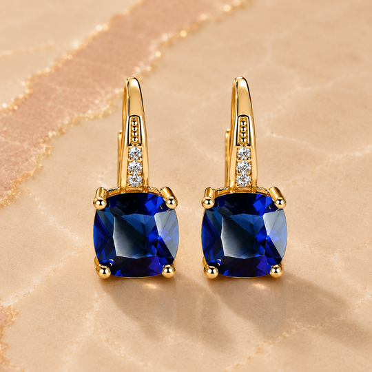 Cushion-Cut Drop Earrings | Amelia Bellrose Jewellery