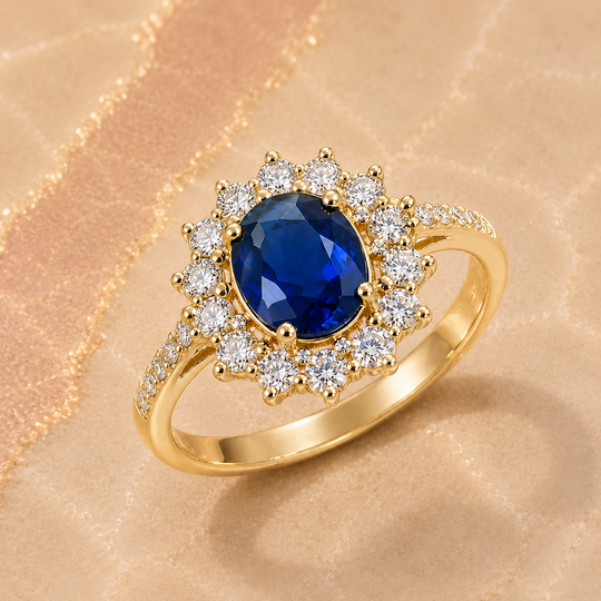 Double Halo Ring | Amelia Bellrose Jewellery