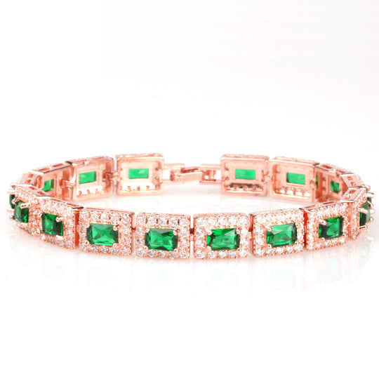 Halo Rose Gold Bracelet | Amelia Bellrose Jewellery