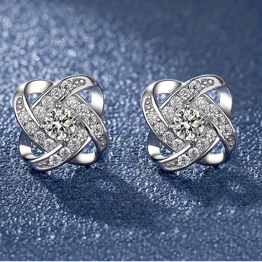 Amethyst Crystal Swirl Stud Earrings | Amelia Bellrose Jewellery