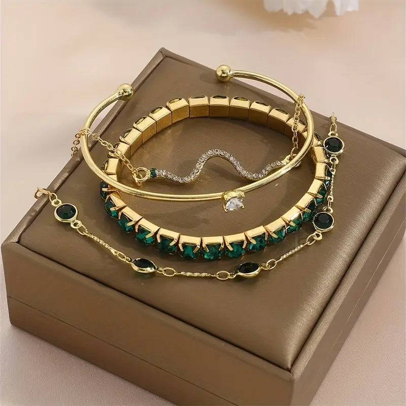 Crystal Multi-Style Bracelet Set | Amelia Bellrose Jewellery