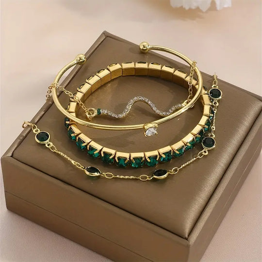 Crystal Multi-Style Bracelet Set | Amelia Bellrose Jewellery