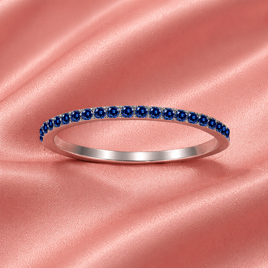 Blue Crystal Pavé Band Ring | Amelia Bellrose Jewellery