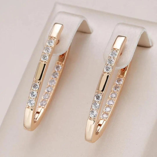 Crystal Bar Hoop Earrings | Amelia Bellrose Jewellery