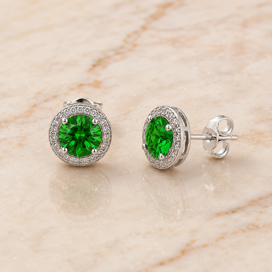Halo Stud Earrings | Amelia Bellrose Jewellery
