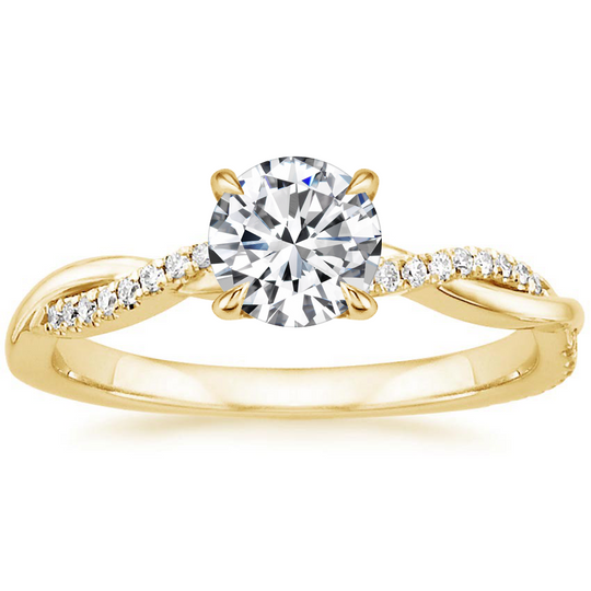 Solitaire Crystal Twist Ring | Amelia Bellrose Jewellery