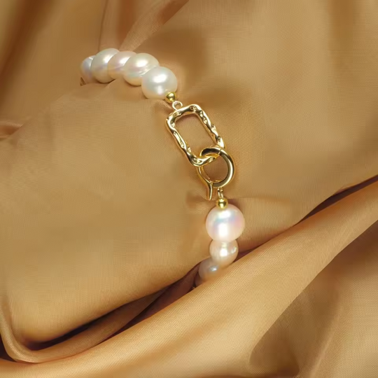 Baroque Pearl Gold Accent Bracelet | Amelia Bellrose Jewellery