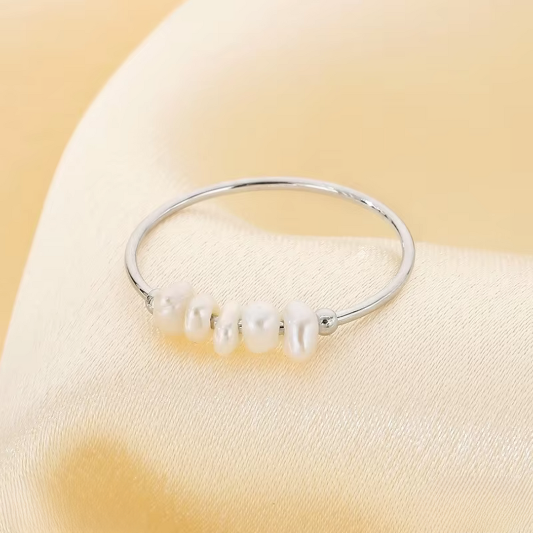 Pearl Bar Ring Gold | Amelia Bellrose Jewellery