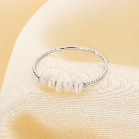 Pearl Bar Ring Gold | Amelia Bellrose Jewellery