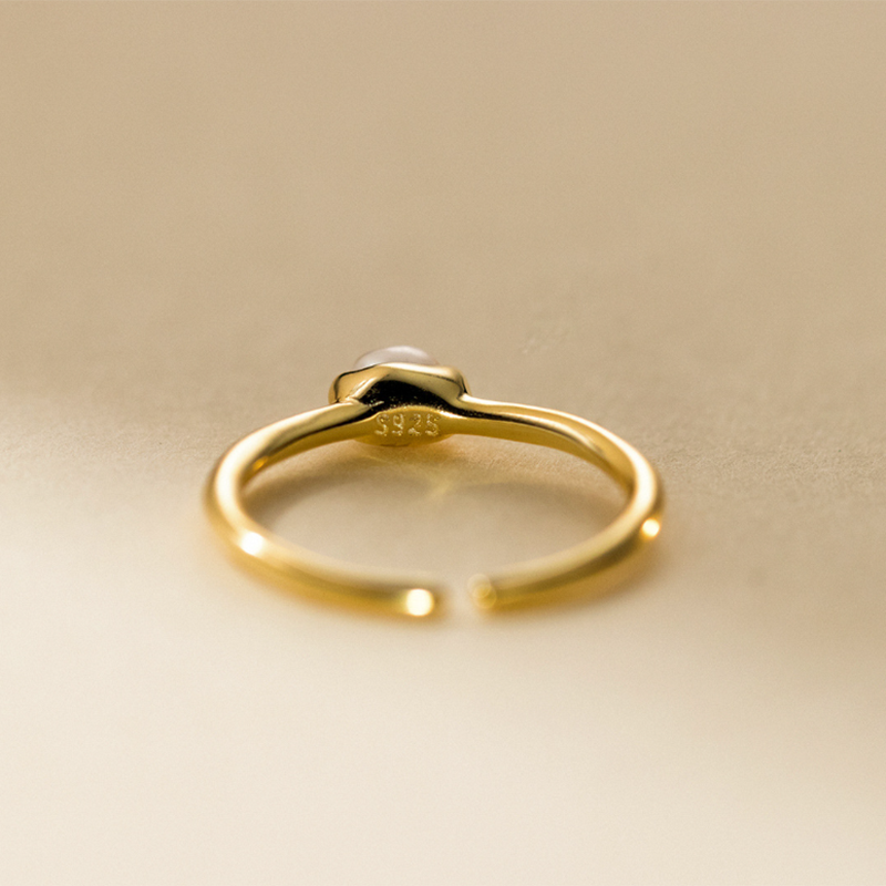 Pearl Wrap Open Ring Gold | Amelia Bellrose Jewellery